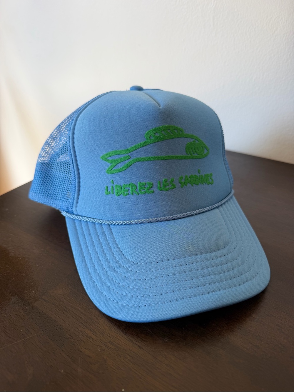 RARE Clare V Liberez Les Sardines trucker hat